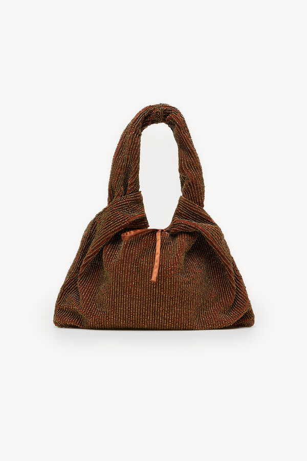 Hoss Intropia Nora. Bolso de terciopelo abalorios Marron
