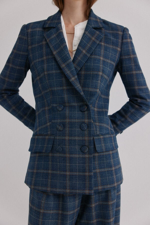 Hoss Intropia Elvira. Blazer cuadros Azul marino