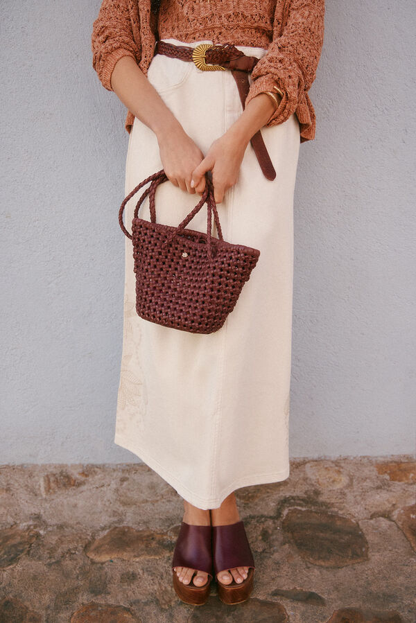 Hoss Intropia Ramona. Saia denim Branco