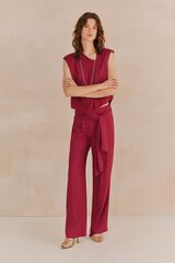 Hoss Intropia Paleana. Pantalones satinados Rosa