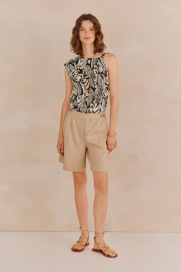 Hoss Intropia Marita. T-shirt estampada Ecru