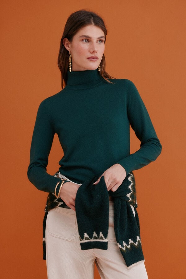 Hoss Intropia Ilse. Camisola de gola alta Verde
