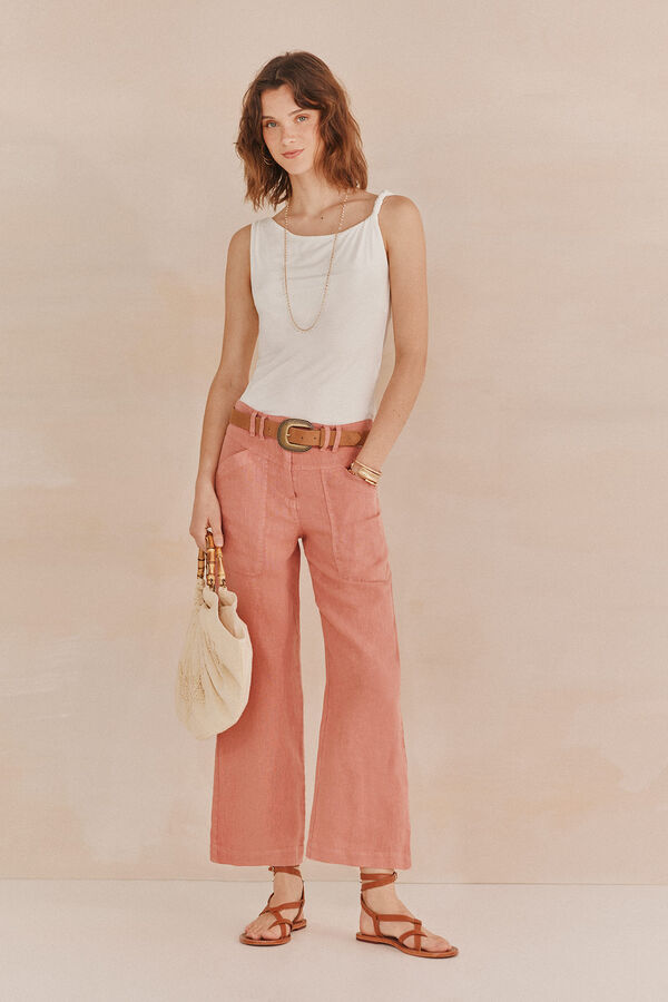 Hoss Intropia Milia. Camiseta drapeada Branco