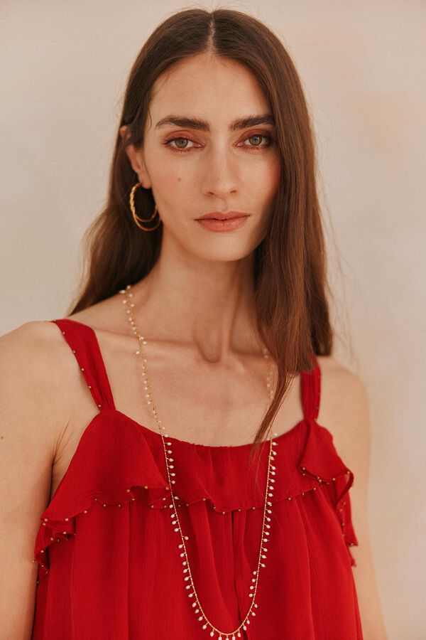 Hoss Intropia Griselda. Top fluido rojo