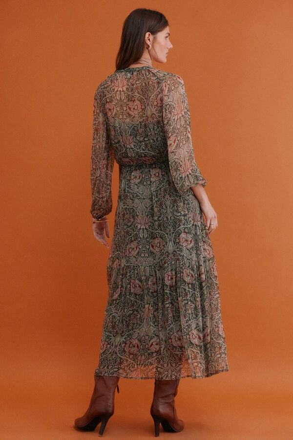 Hoss Intropia Aina. Vestido estampado Estampado Verde