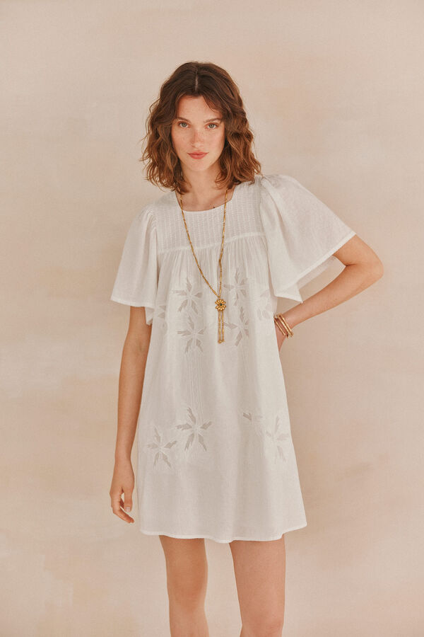 Hoss Intropia Lola. Vestido bordado Ecru