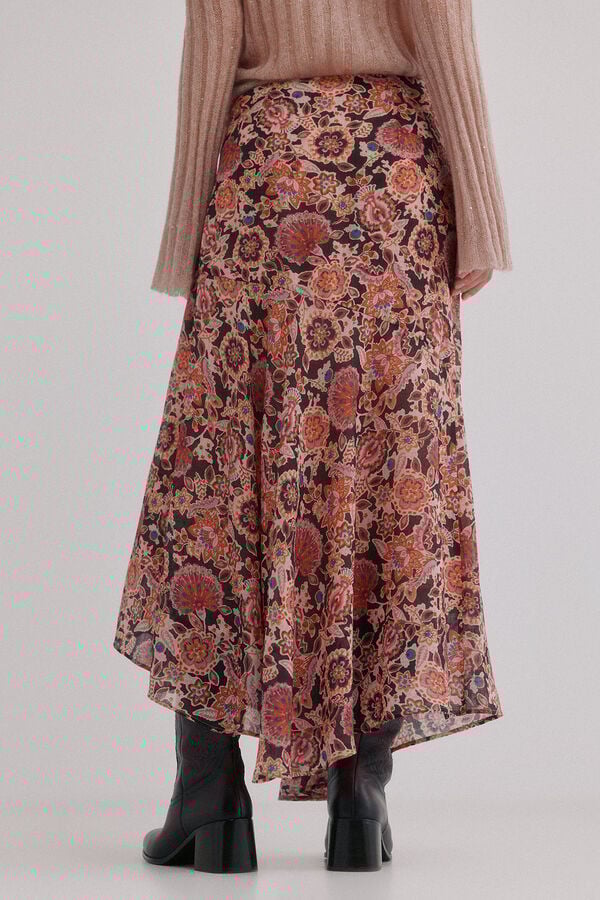 Hoss Intropia Rosana. Falda estampada Estampado Marron