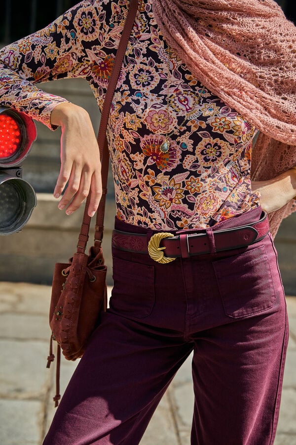 Hoss Intropia Mara. Camiseta estampada Estampado Marron