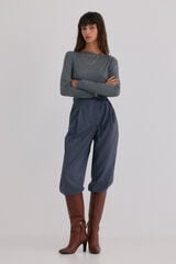 Hoss Intropia Mercedes. Top drapeado Gris