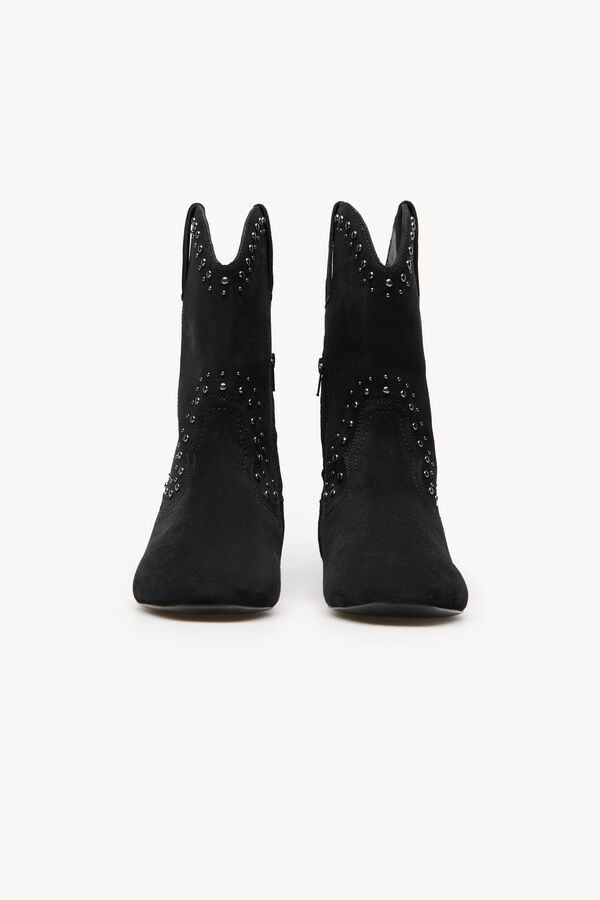 Hoss Intropia Noemi. Botins de croute com salto anabela interno Preto