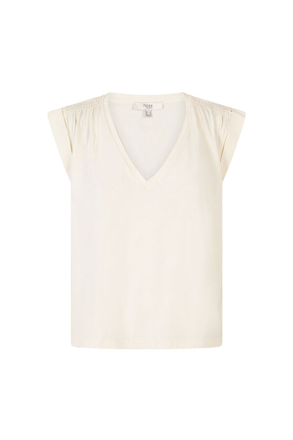 Hoss Intropia Mabel. T-shirt com aba Ecru