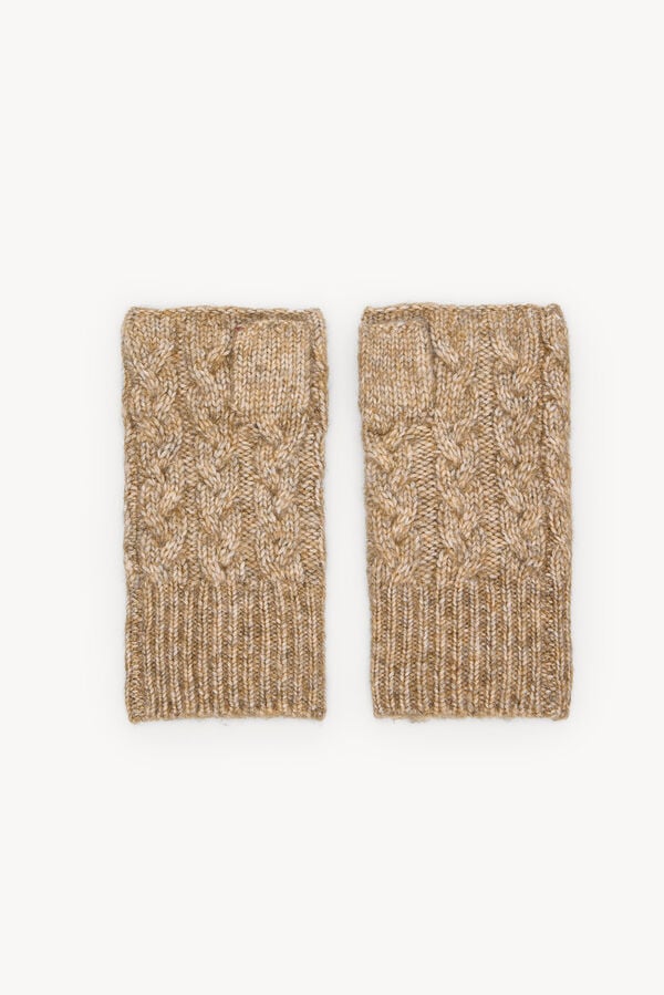 Hoss Intropia N&uacute;bia. Luvas de malha Beige