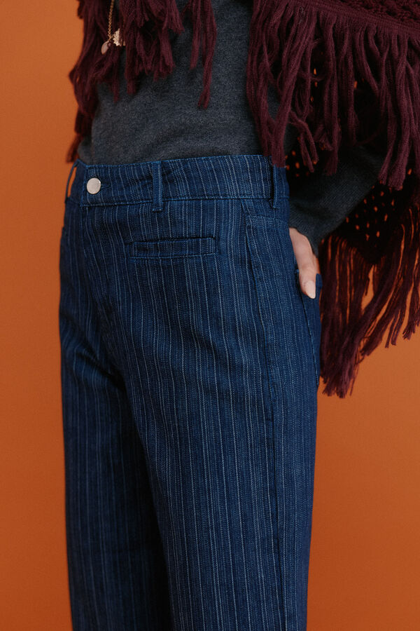 Hoss Intropia Bego&ntilde;a. Vaqueros wide leg Azul marino