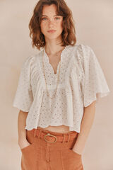 Hoss Intropia Gisela. Blusa bordada Blanco