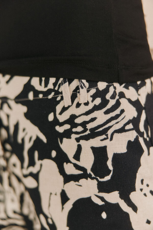 Hoss Intropia Prudente. Calças estampadas Ecru