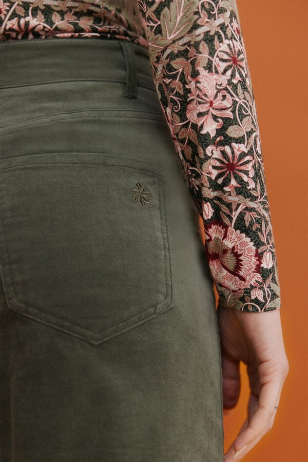 Hoss Intropia Paulette. Pantal&oacute;n wide leg Kaki