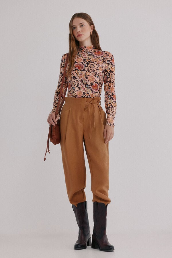 Hoss Intropia Mara. Camiseta estampada Estampado Marron