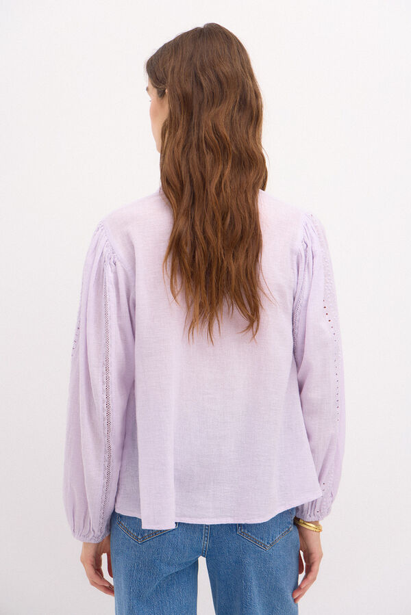 Hoss Intropia Cristina. Blusa rom&acirc;ntica.  Roxo