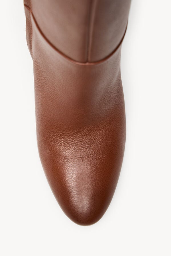 Hoss Intropia Lidia. Botas piel ca&ntilde;a alta Marron