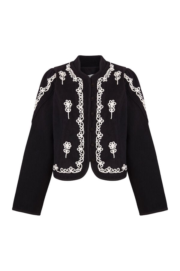 Hoss Intropia Fabiola. Chaqueta bordada Negro
