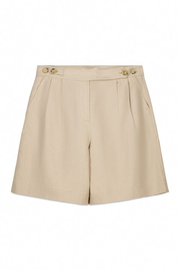 Hoss Intropia Pamélia. Bermudas linho Ecru