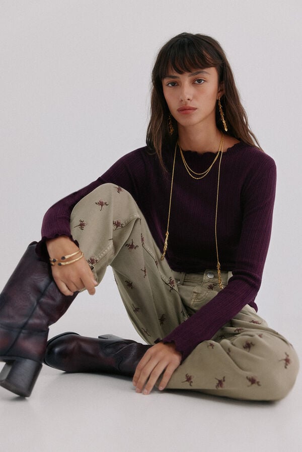 Hoss Intropia Bettina. Vaqueros bordados Verde