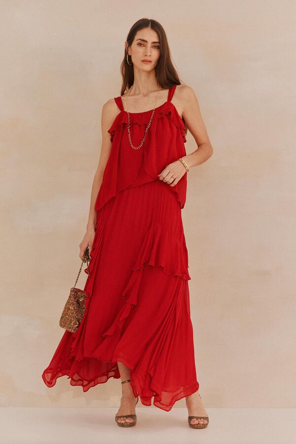 Hoss Intropia Griselda. Top fluido rojo