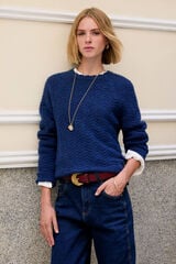 Hoss Intropia Ivonne. Jersey textura Azul marino