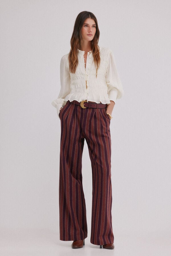 Hoss Intropia Camino. Blusa rom&aacute;ntica Marfil