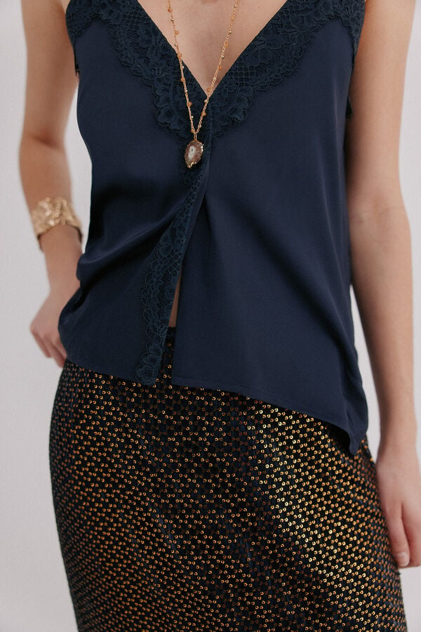 Hoss Intropia Cristina. Top de lingerie Preto