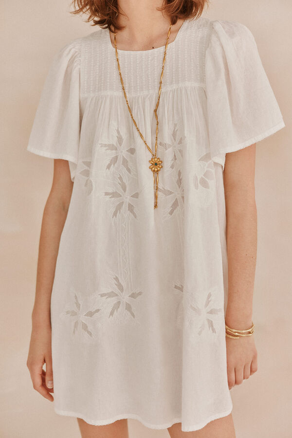 Hoss Intropia Lola. Vestido bordado Ecru