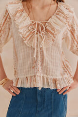 Hoss Intropia Astrid. Blusa estampada. Rosa