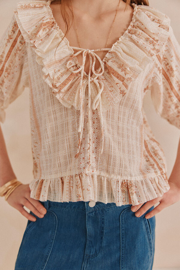 Hoss Intropia Astrid. Blusa estampada. Rosa