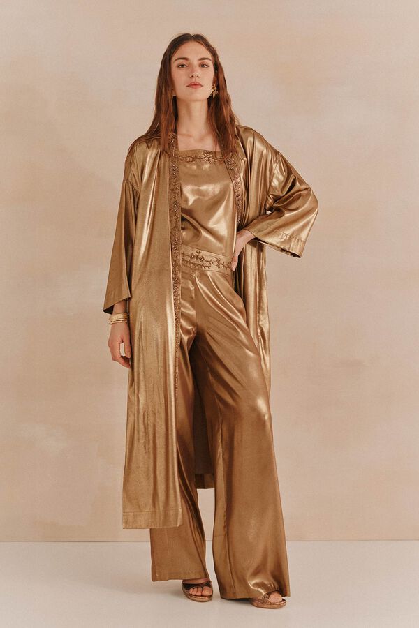 Hoss Intropia Esti. Quimono bordado Ecru