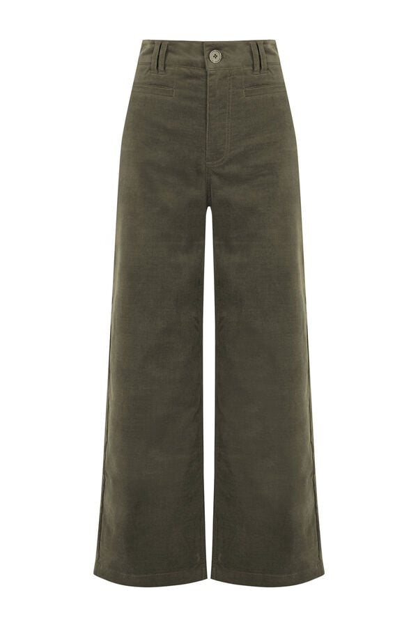 Hoss Intropia Paulette. Pantal&oacute;n wide leg Kaki