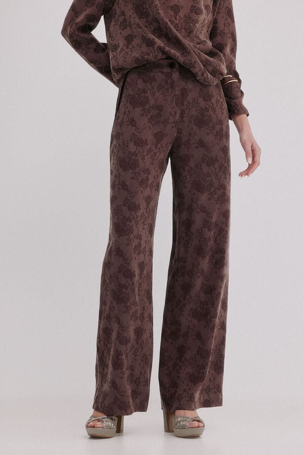Hoss Intropia Palma. Pantalones jacquard Marron