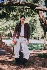 Hoss Intropia Pamela. Pantal&oacute;n wide leg Marfil