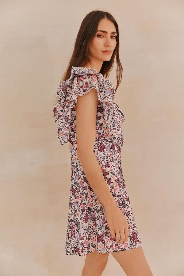 Hoss Intropia Amália. Vestido curto estampado Ecru