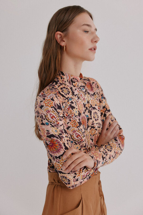 Hoss Intropia Mara. Camiseta estampada Estampado Marron