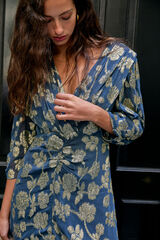 Hoss Intropia Amanda. Vestido jacquard Estampado azul