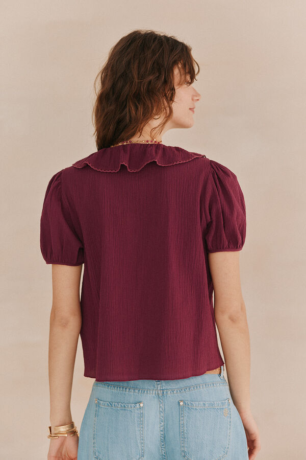 Hoss Intropia Blusa Gema Ruffle Roxo