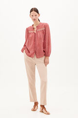 Hoss Intropia Julieta Pantal&oacute;n r&uacute;stico con pinzas Beige