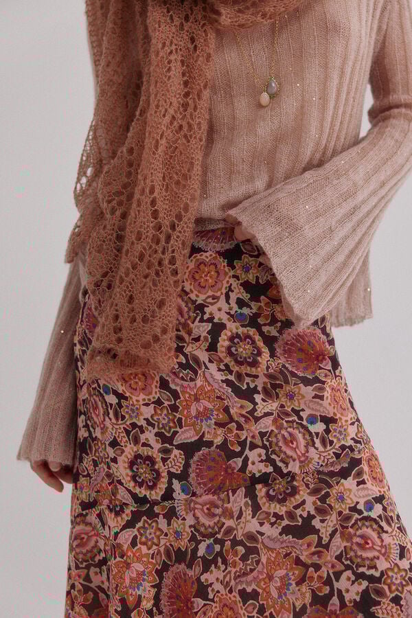 Hoss Intropia Rosana. Falda estampada Estampado Marron