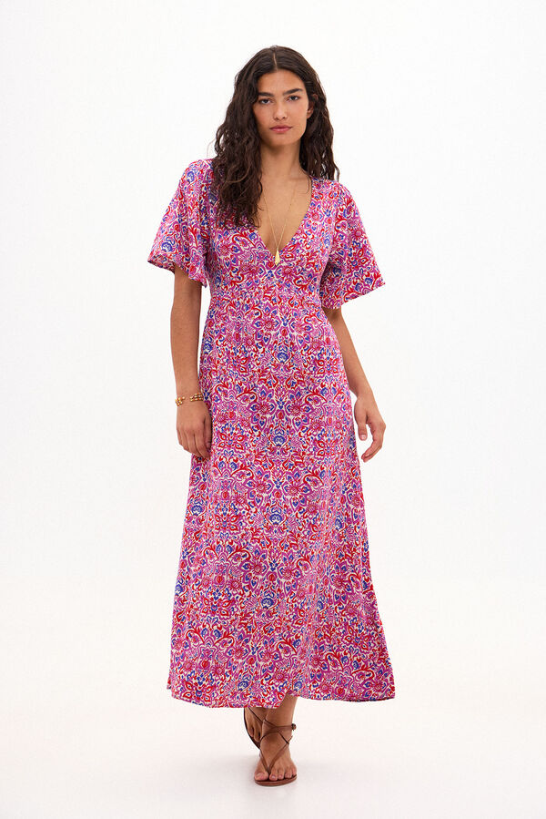 Hoss Intropia Famela. Vestido cuello pico Multicolor