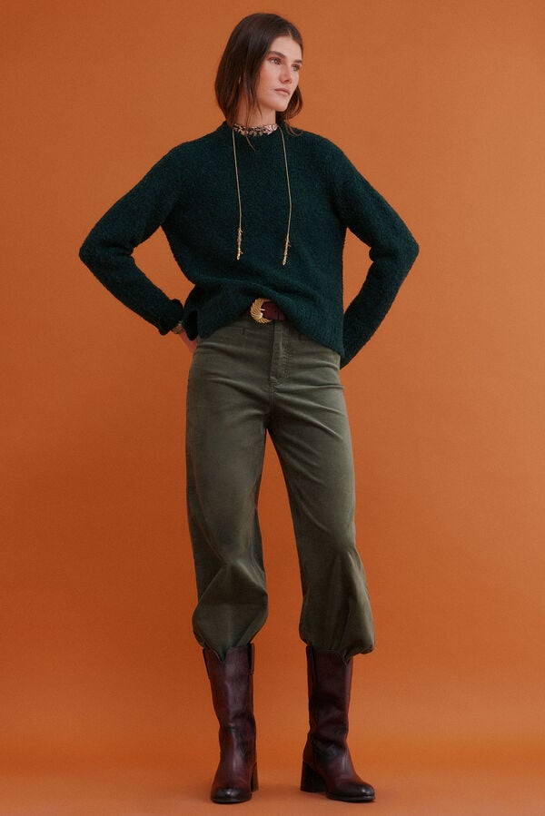 Hoss Intropia Irati. Camisola boucl&eacute; Verde