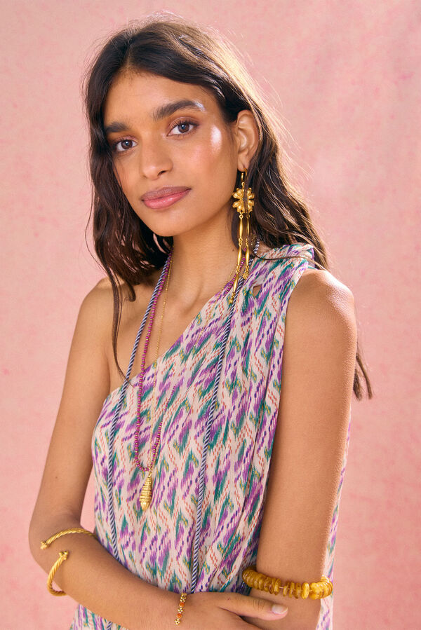 Hoss Intropia Flavia. Vestido seda estampado. Multicolor