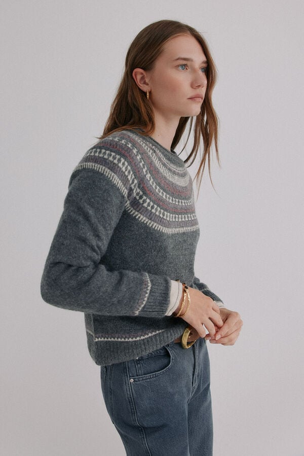 Hoss Intropia Nia. Jersey con motivos Estampado granate