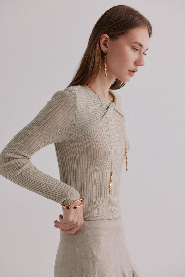 Hoss Intropia Nabila. Top con detalle de nudo Verde