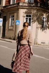 Hoss Intropia Ren&eacute;e. Falda a cuadros Estampado granate