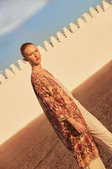 Hoss Intropia Charlotte. Kimono largo estampado Estampado Naranja